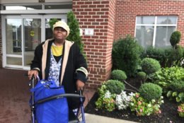 Carolyn Rogers is temporarily residing at a hotel on New York Ave NE in the aftermath of the fire that drove her and over 100 seniors from the Arthur Capper Senior Apartments last month. (WTOP/Dick Uliano)