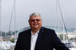 Commodore Jim Ellis at the Annapolis Yacht Club. (WTOP/Kate Ryan)