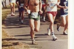 Steve Bozeman runs in the 1978 Marine Corps Marathon. (Courtesy Steve Bozeman)