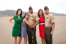 Selina Ruiz with her family: her sister, Katarina; her father, retired Sgt. Alberto Ruiz; her mother, Norma Ruiz, and her brother, Sgt. Al Ruiz. (Courtesy Selina Ruiz)