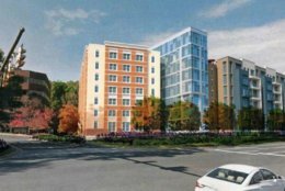 The site of the project, called Reston Corner, is currently an office park. (Courtesy Fairfax County) 