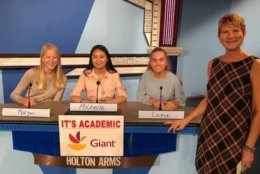 On "It's Academic," Holton Arms competes against Langley and Einstein high schools. The show aired Nov. 3. (Courtesy Facebook/It's Academic)