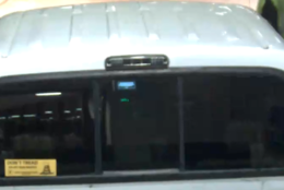 A zoomed-in photo of the vehicle suspected of stealing an ATM from a Metro station in Virginia. (Courtesy WMATA)