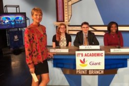 On "It's Academic," Paint Branch High School competes against Thomas Stone and Lake Braddock high schools. The show aired Saturday, Nov. 17, 2018 (Courtesy Facebook/It's Academic)
