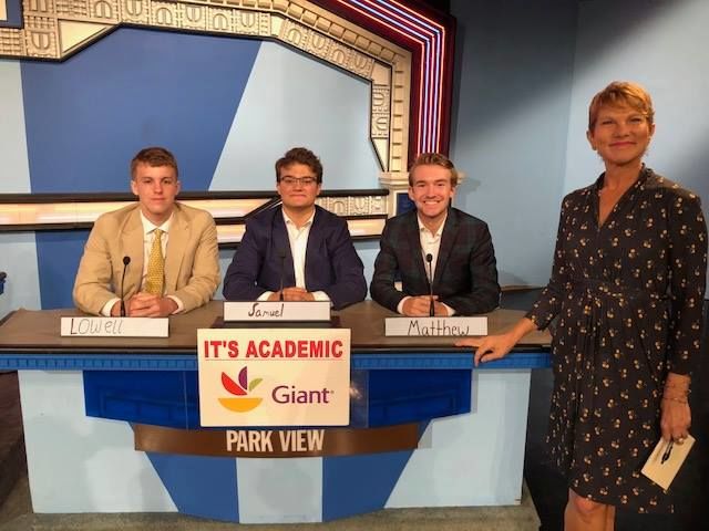 On "It's Academic," Parkview competes against Banneker and Northwest high schools. The show aired Nov. 10, 2018. (Courtesy Facebook/It's Academic)