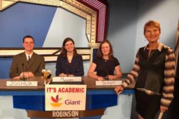 On "It's Academic," Robinson High School competes against St. Stephen's and St. Agnes and Washington International. The Show aired Nov. 24.