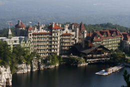 A view of the Mohonk Mountain House in New Paltz, N.Y., Tuesday, Aug. 28, 2007.  (AP Photo/Mike Groll)