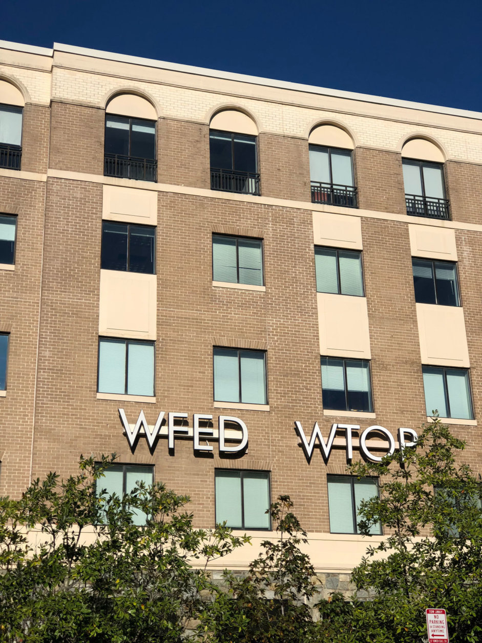 WTOP and WFED call letters befoe the big removal. (WTOP/Nahal Amouzadeh)