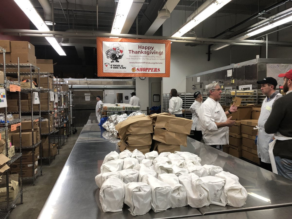 The nonprofit organization "Food and Friends" prepared and delivered 3,500 Thanksgiving meals last year to sick adults and children in the D.C. region. 
