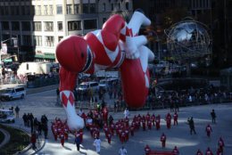 NEW YORK, NY - NOVEMBER 22: The Power Ranger balloon floats During the 92nd annual Macys Thanksgiving Day Parade Parade" on November 22, 2018 in New York City. (Photo by Kena Betancur/Getty Images)