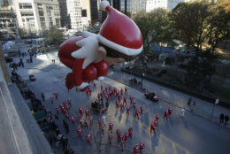 NEW YORK, NY - NOVEMBER 22: The Elf on the Shelf balloon floats during the 92nd annual Macy's Thanksgiving Day Parade on November 22, 2018 in New York City. (Photo by Kena Betancur/Getty Images)