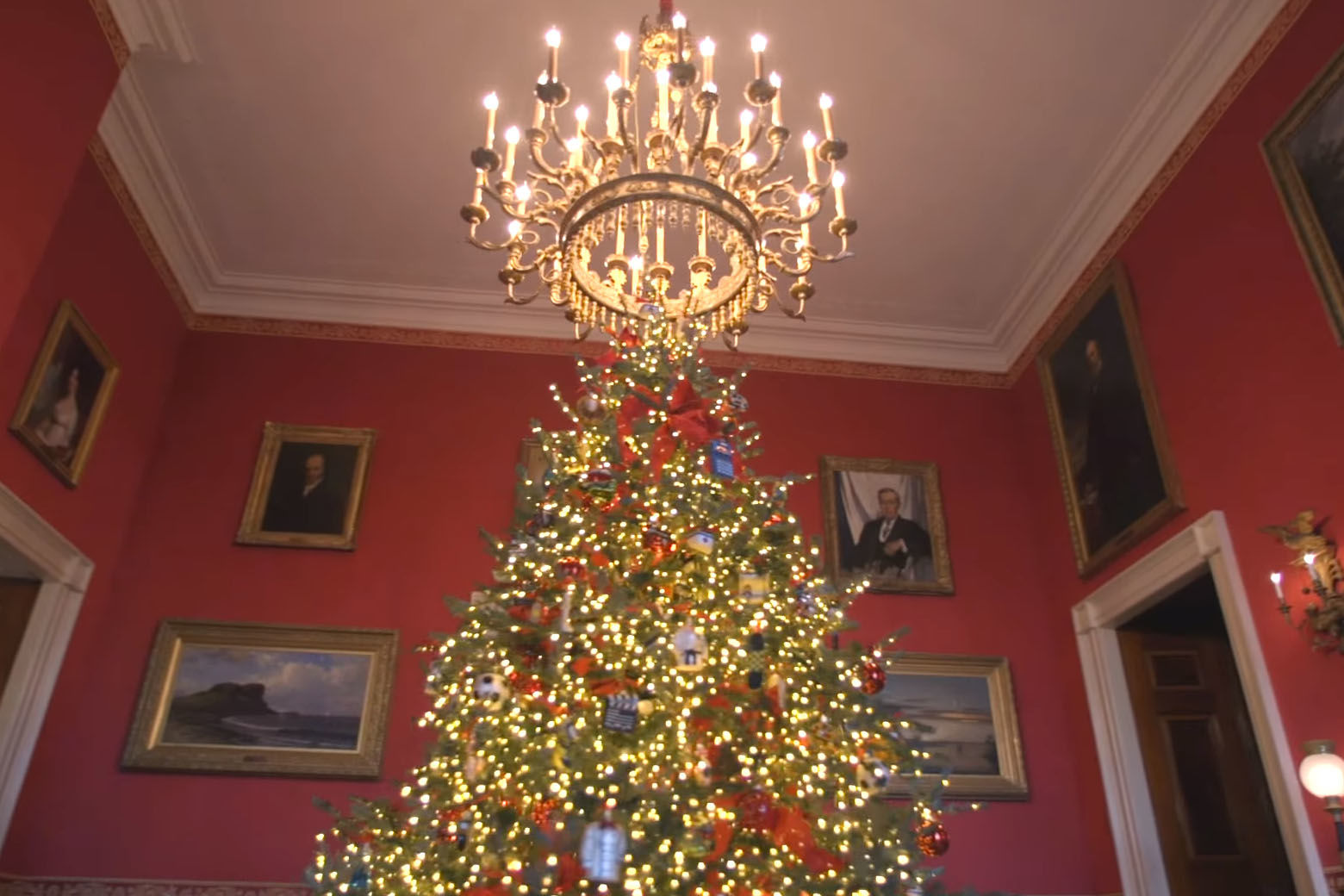 The White House on Monday released a video showing first lady Melania Trump decorating the Executive Mansion for the holidays. The theme of this year's decorations is "American Treasures: Christmas at the White House." (Courtesy White House)