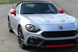 The Fiat 124 Spider comes with snug racing seats from Recaro, so be sure you can fit if you're a taller driver. (WTOP/Mike Parris)