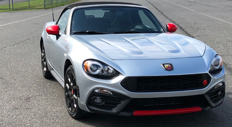 The Fiat 124 Spider comes with snug racing seats from Recaro, so be sure you can fit if you're a taller driver. (WTOP/Mike Parris)