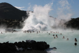 A trip to Iceland wouldn't be complete without a dip in the Blue Lagoon, a man-made geothermal pool on Reykjanes peninsula.  (AP Photo/Tania Fuentez)