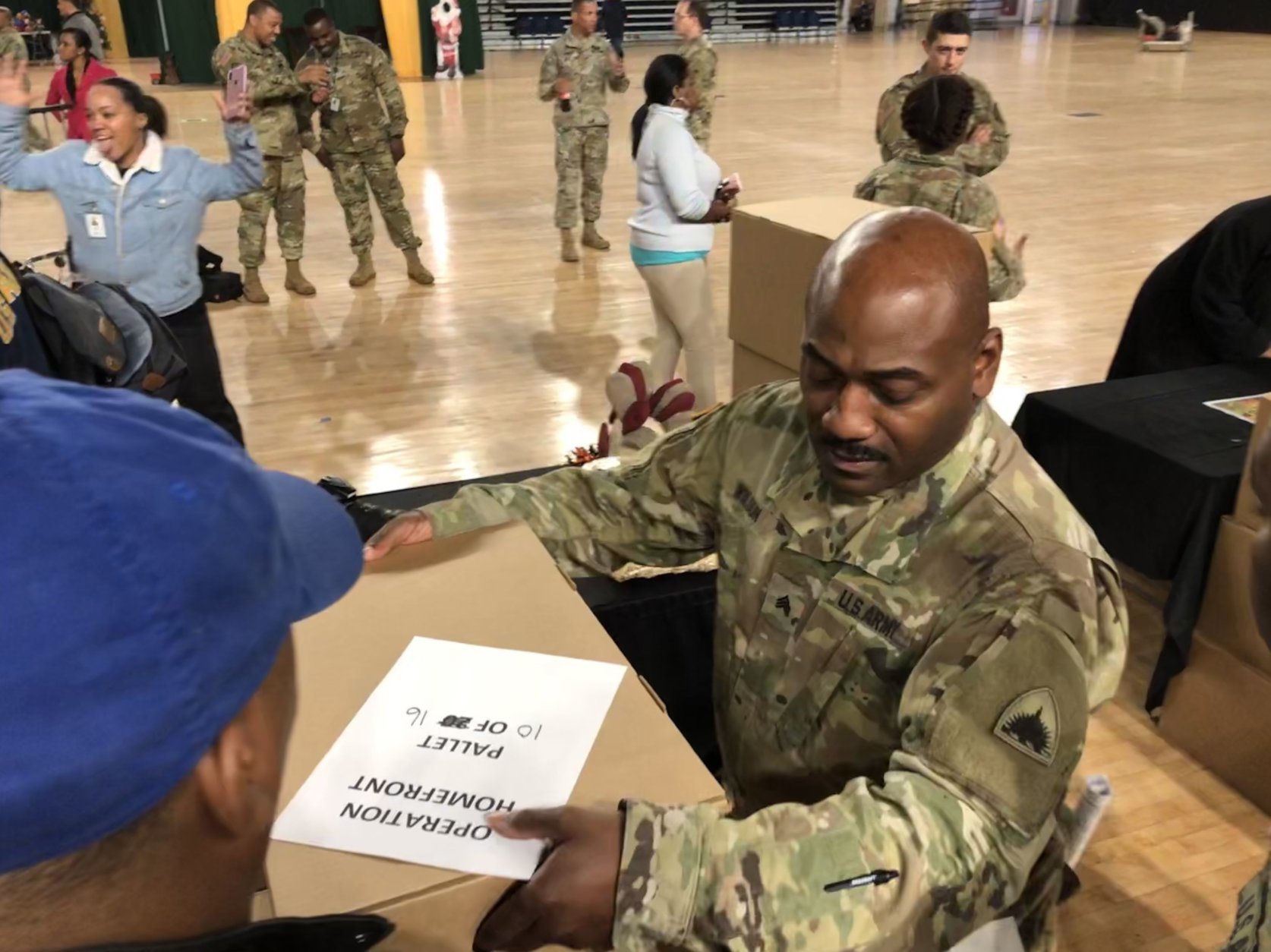 Sgt.  Randolph Wilson of the 547th Transportation Unit has been in D.C. for seven years. Overall, he's served in the Naitonal Guard Reserve for 18 years. (WTOP/Kristi King)