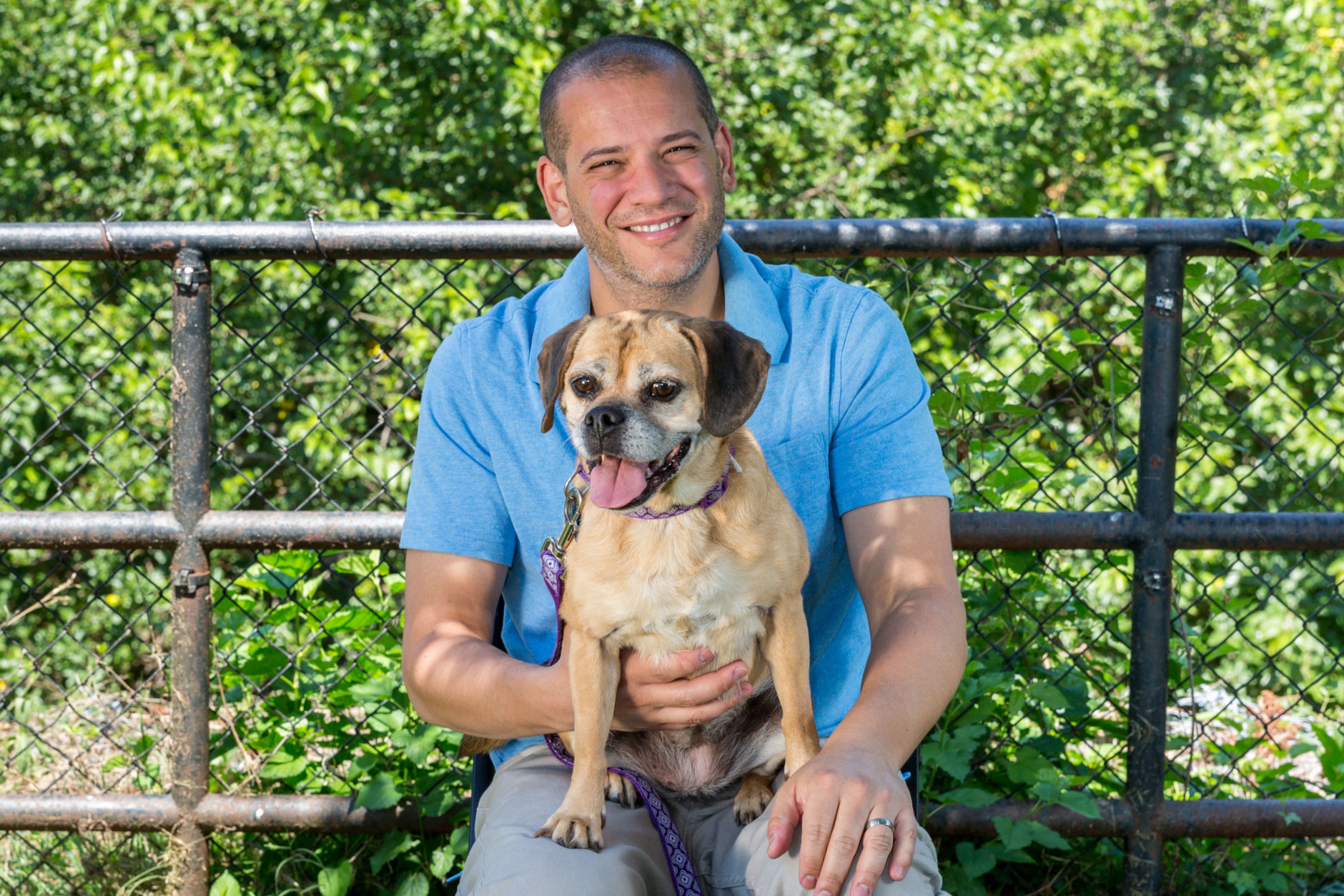 Christopher Rodriguez, the director of D.C.'s Homeland Security and Emergency Management Agency, enjoys the day with his dog Sonoma. (Courtesy Humane Rescue Alliance)