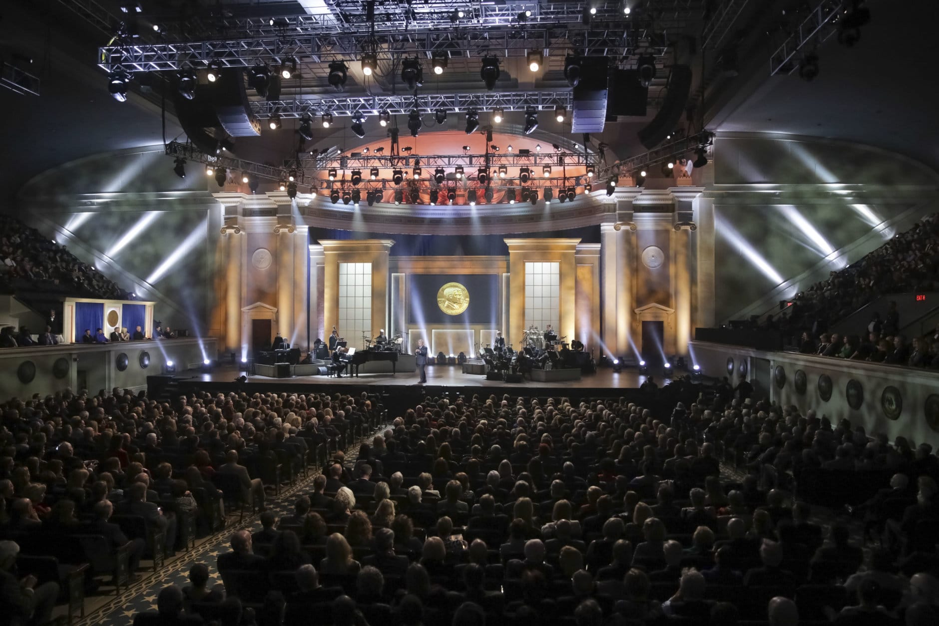 A general view of The 2017 Gershwin Prize Tribute Concert honoring singer Tony Bennett at the DAR Constitution Hall on Wednesday, Nov. 15, 2017 in Washington. (Photo by Brent N. Clarke/Invision/AP)