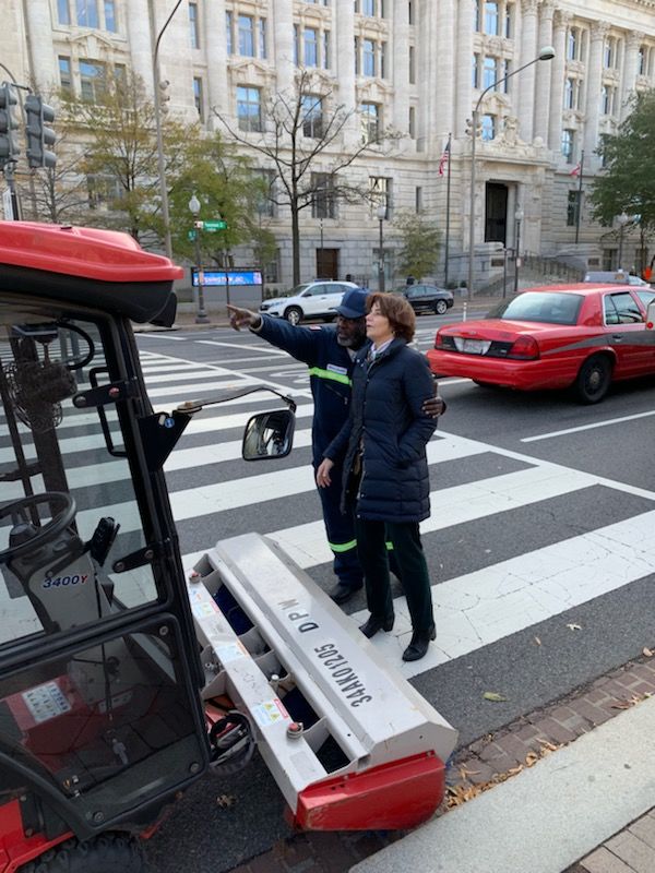 Ventrac equipment will be used to help clear snow from D.C. bike lanes, bridge deck sidewalks, and ADA sidewalk cuts. (Courtesy D.C. Department of Public Works)