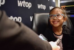 Basri tells WTOP's Michelle Basch that she wants to become a reporter, much like her mother. (WTOP/Teta Alim)