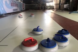 Curling is on the list at Winterfest. (WTOP/Mike Murillo)