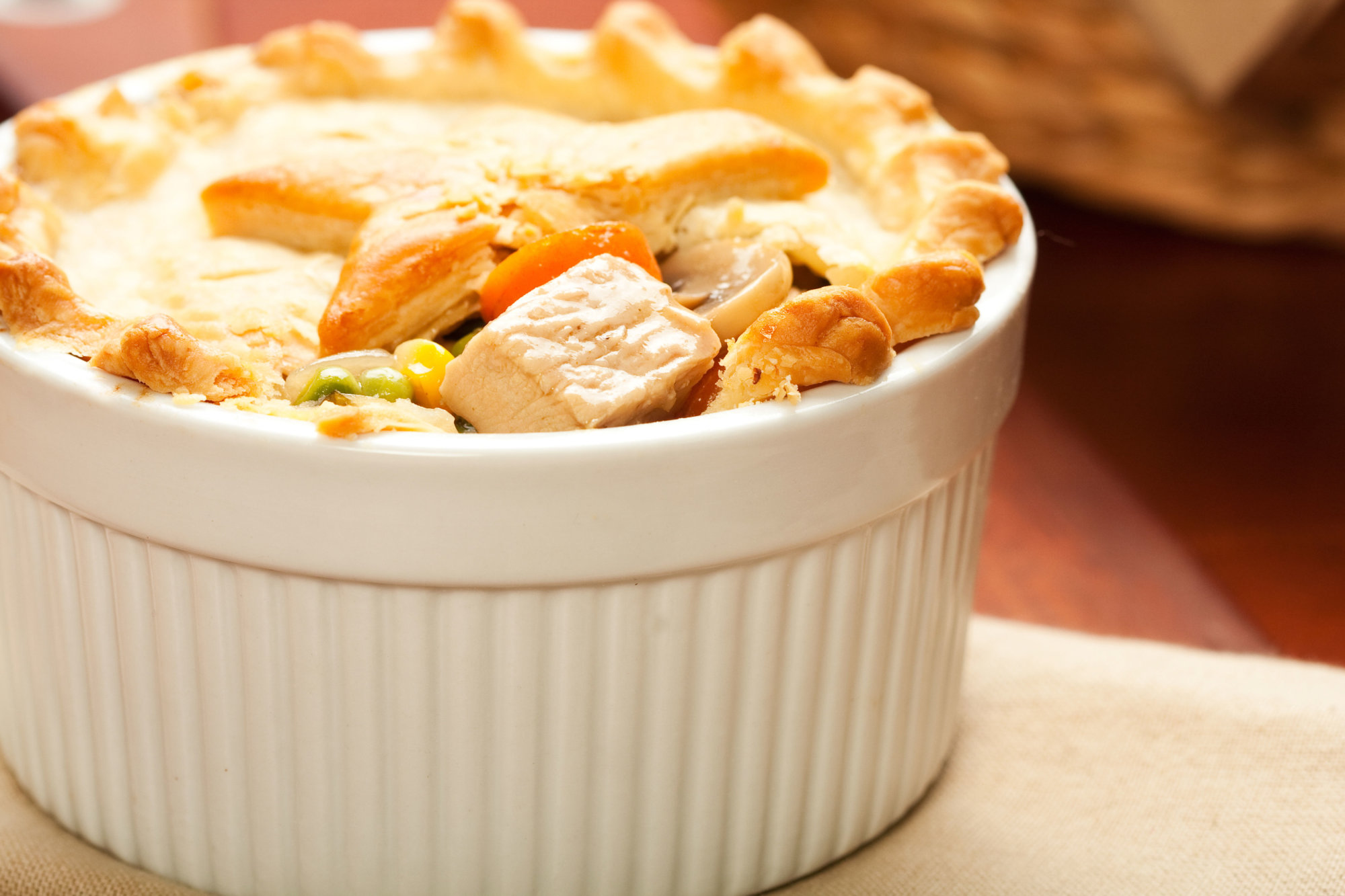 <h2><strong>Turkey pot pie</strong></h2>
<p>One way to use up leftover turkey — and any loose carrots and celery in the crisper drawer — is to cover it in a blanket of buttery pastry.</p>
<p><a href="https://www.foodnetwork.com/recipes/katie-lee/thanksgiving-pot-pie-5618473" target="_blank" rel="noopener">The Food Network offers a number of recipes including this one</a>.</p>
<p>And remember, the more butter the better.</p>
