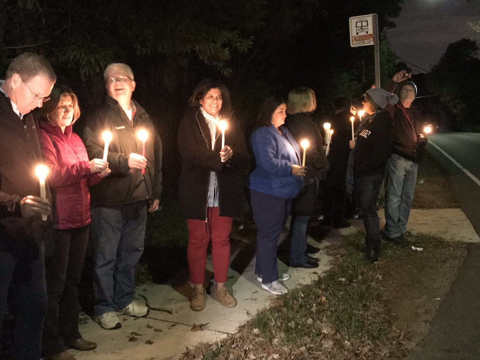 A vigil was held in honor of Bijan Ghaisar on Thursday, Nov. 8, 2018, nearly a year after he was fatally shot by U.S. Park Police. (WTOP/Michelle Basch)
