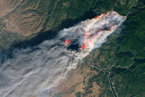 Here’s what California’s wildfires look like from space