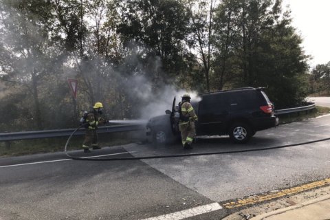 Md. trooper rescues ailing driver from SUV fire