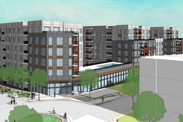 Concept rendering of the Roland Clarke redevelopment (Photo via Fairfax County Planning Commission)