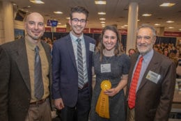 From left: Gary Glass, director of the American Homebrewers Association; Ann Tumolo, Office of Rep. Brad Wenstrup (R-OH, 2nd District) and colleague; Charlie Papazian, founder of the American Homebrewers Association. (Courtesy American Homebrewers Association)