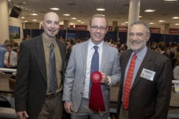 From left: Gary Glass, director of the American Homebrewers Association; Eric Lausten, Office of Rep. Dan Lipinski (D-IL, 3rd District); Charlie Papazian, founder of the American Homebrewers Association. (Courtesy American Homebrewers Association)