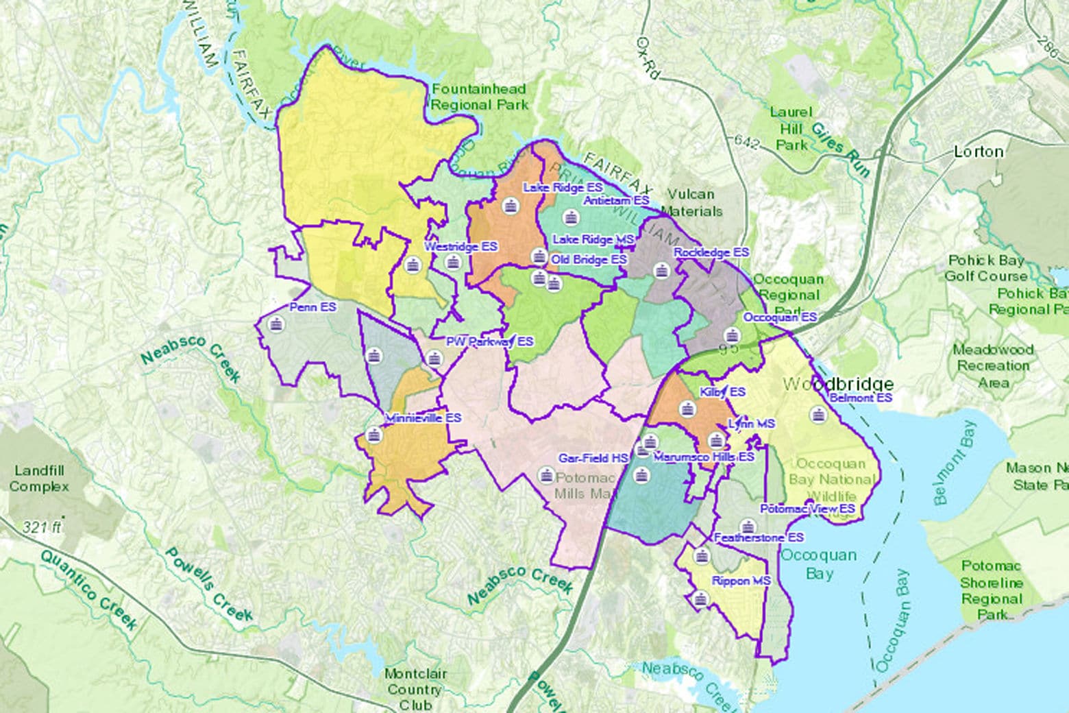 Potomac Mills Map - Retail area - Prince William County, Virginia, USA