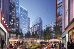 A rendering of Amazon’s planned development at the “PenPlace” site in Pentagon City (Courtesy JBG Smith)