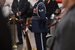 A United States Air Force Honor Guard at the Capitol Rotunda as 41st President George H.W. Bush lies in state. (Courtesy Shannon Finney/<a href="https://www.shannonfinneyphotography.com/index" target="_blank" rel="noopener noreferrer">shannonfinneyphotography.com</a>)