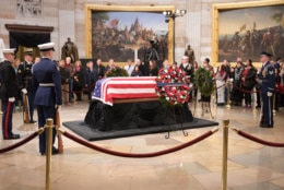 President George H.W. Bush lying in state at the U.S. Capitol Rotunda. (Courtesy Shannon Finney/<a href="https://www.shannonfinneyphotography.com/index" target="_blank" rel="noopener noreferrer">shannonfinneyphotography.com</a>)