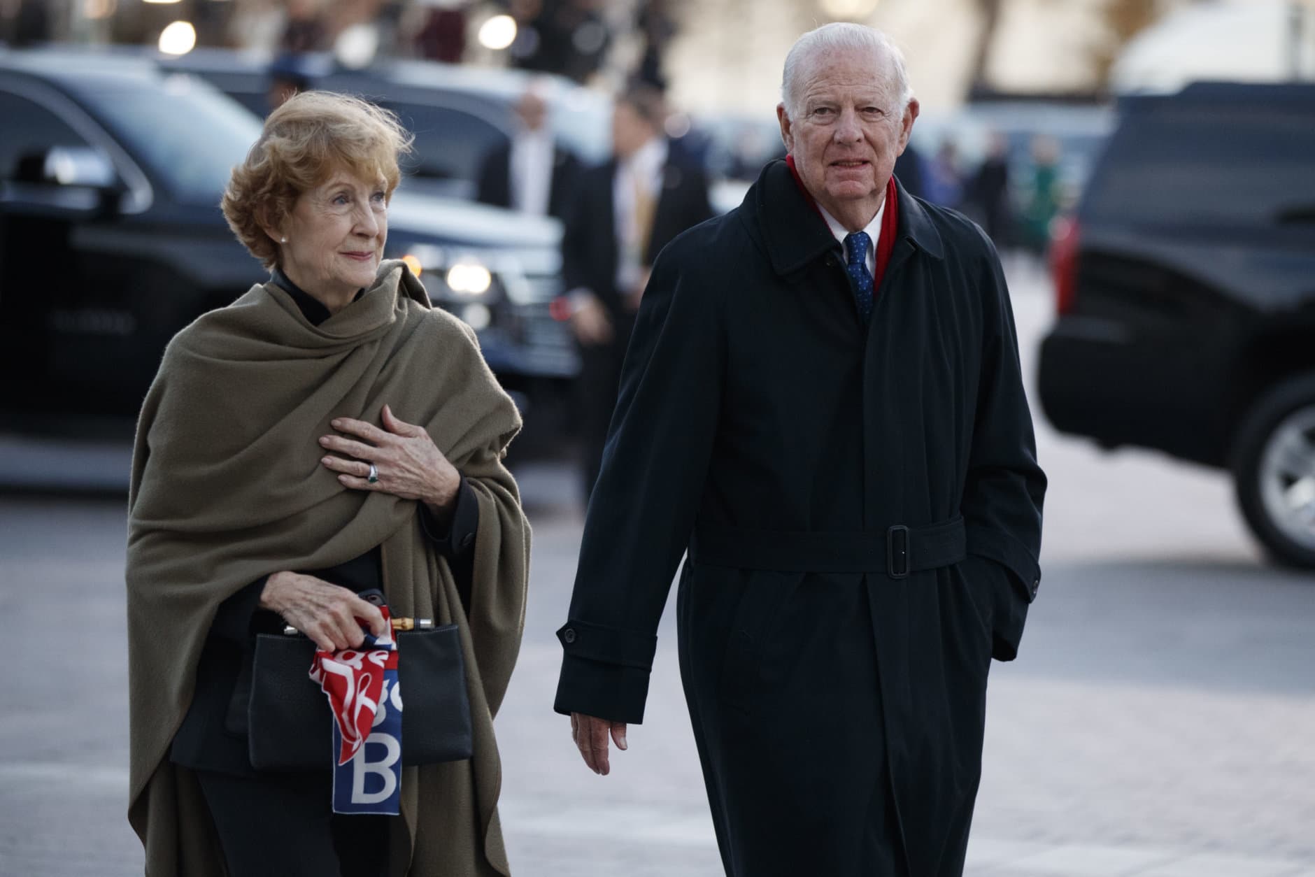 Former Secretary of State James Baker III arrives at the U.S. Capitol prior to the arrival of the body of former President George H. W. Bush in Washington, Monday, Dec. 3, 2018. Bush will lie in state in the Capitol Rotunda. (Shawn Thew/Pool Photo via AP)