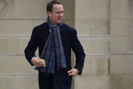 Former NFL quarterback Peyton Manning arrives for the State Funeral of former President George H.W. Bush at the National Cathedral in Washington, Wednesday, Dec. 5, 2018. (AP Photo/Susan Walsh)