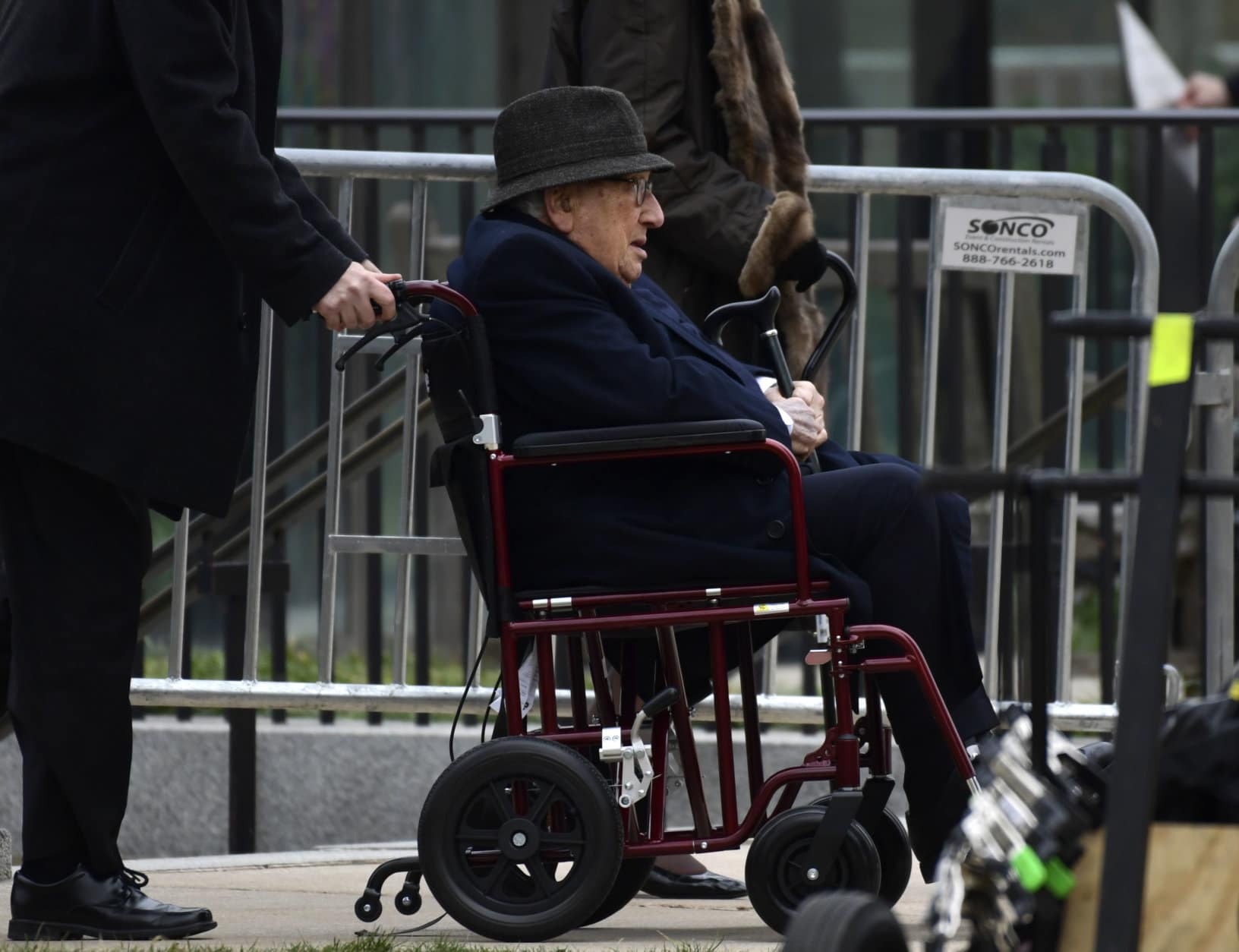 Former Secretary of State Henry Kissinger arrives for the State Funeral of former President George H.W. Bush at the National Cathedral in Washington, Wednesday, Dec. 5, 2018. (AP Photo/Susan Walsh)