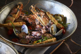 The arroz negro Portuguese seafood stew. (Courtesy Greg Powers)