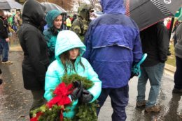 Katie Smith of Fairfax Station, Virginia, volunteered to lay wreaths. (WTOP/Kristi King)