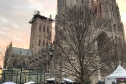 Final preparations underway Wednesday for George H.W. Bush's state funeral at Washington National Cathedral. (WTOP/Mitchell Miller)