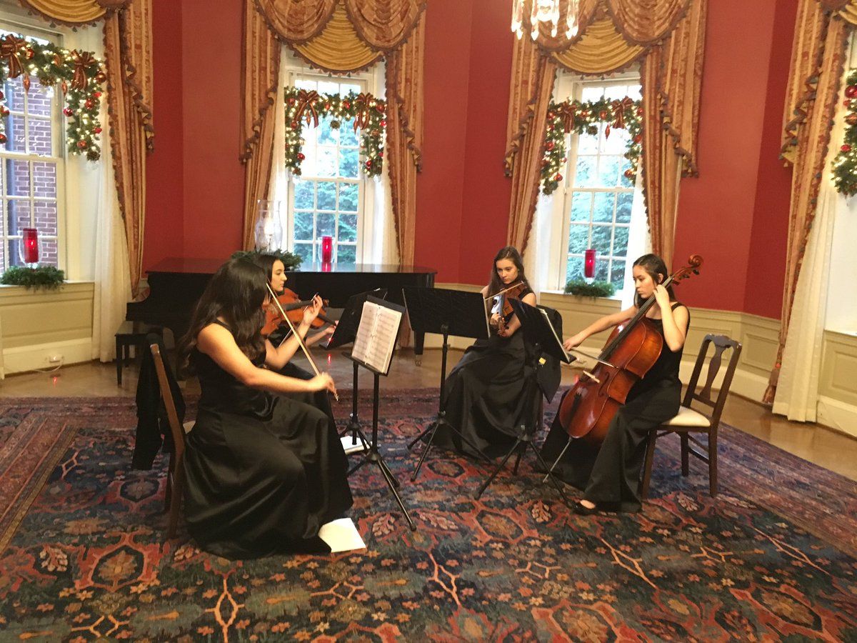 String performances included Huntingtown High School string quartet (pictured). There were also performances by River Hill High School and Dulaney High School. (WTOP/Liz Anderson)
