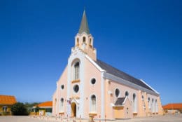 Historic St. Ann's Roman Catholic Church in Noord Aruba on a sunny day