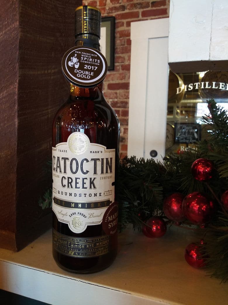 Maple syrup-finished rye whiskey from Purcellville's Catoctin Creek. (Courtesy Catoctin Creek)