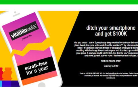 Liquid courage: Vitaminwater challenges fans to ditch smartphones for a year