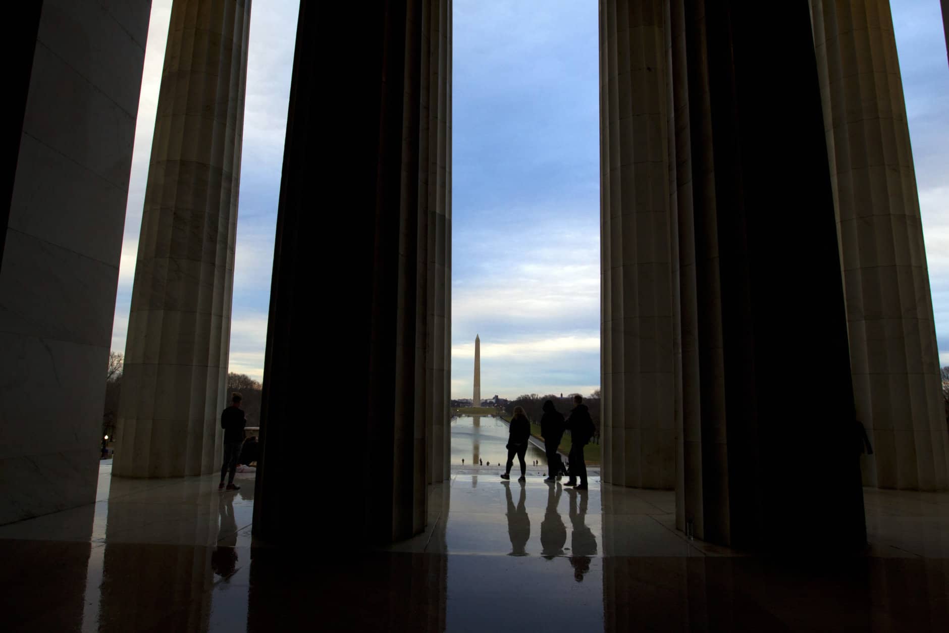 Visitors tour the Lincoln Memorial in Washington, Tuesday, Jan. 1, 2019, as a partial government shutdown stretches into its third week. A high-stakes move to reopen the government will be the first big battle between Nancy Pelosi and President Donald Trump as Democrats come into control of the House. The new Democratic House majority gavels into session this week with legislation to end the government shutdown. Pelosi and Trump both think they have public sentiment on their side in the battle over Trump's promised U.S.-Mexico border wall. (AP Photo/Jose Luis Magana)
