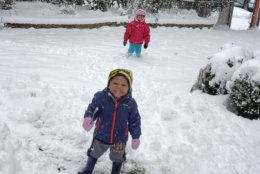 Young kids play in the snow Monday, Jan. 14, 2019. (Courtesy Mishell Dickson)