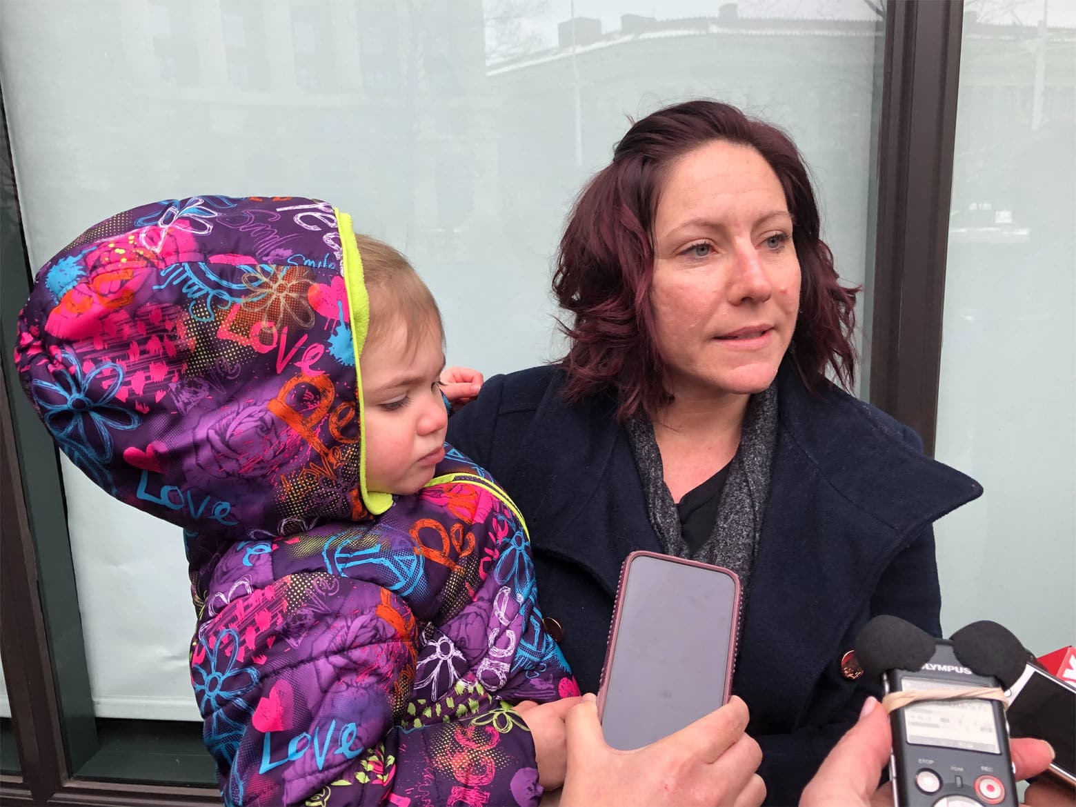 "Everything helps, and it just — it goes to show that there's support," said mother of three, Alana Miller, of Southern Maryland who is furloughed from the Coast Guard. (WTOP/Kristi King)