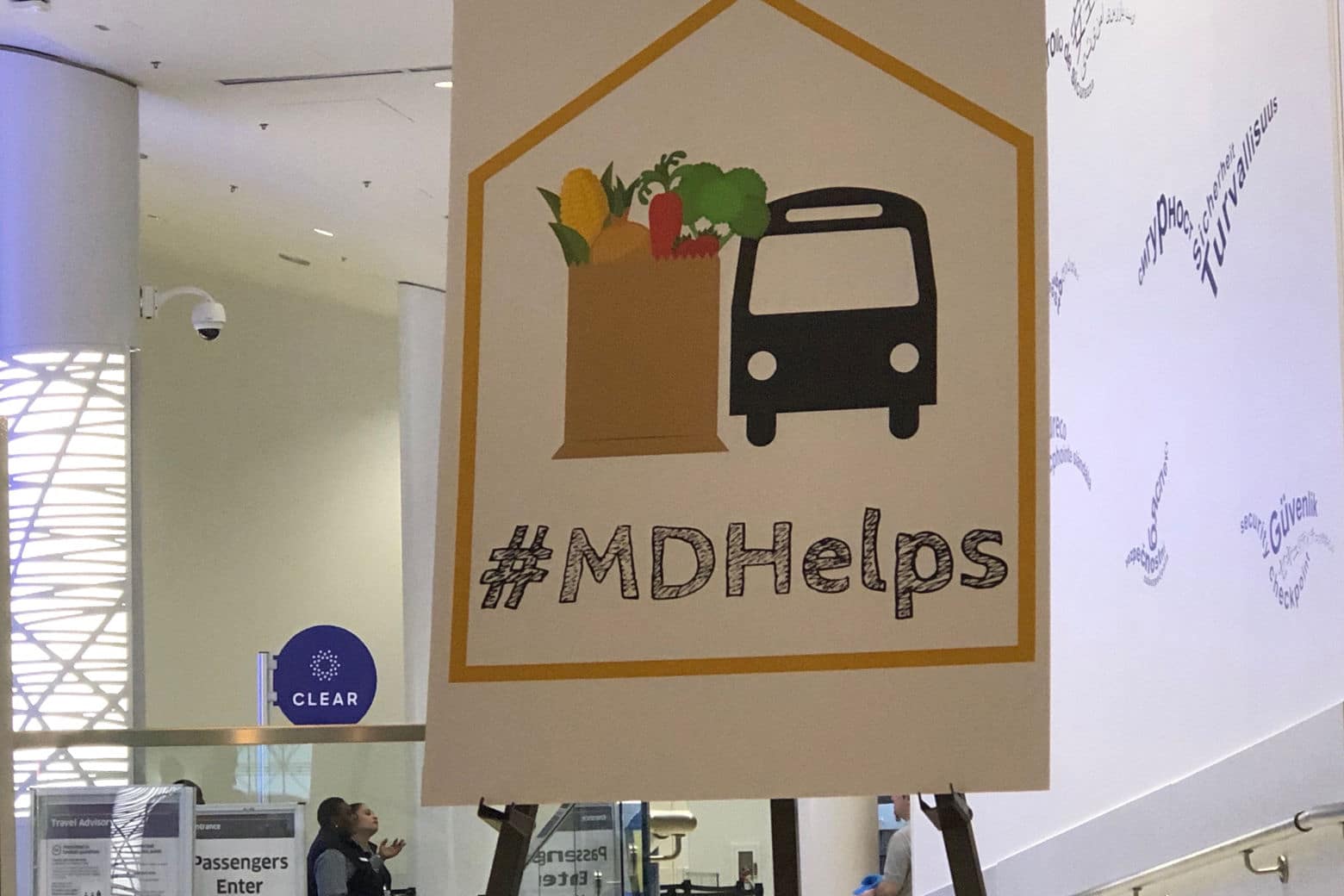 Hogan also announced a statewide food drive called #MDHELPS being administered by the state General Services Administration, with 15 sites scattered across the state. (WTOP/Kate Ryan)